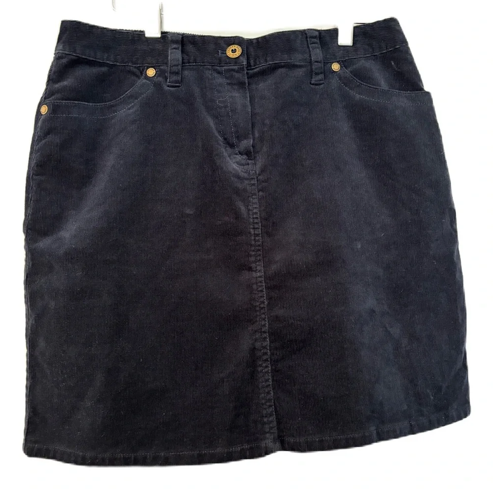 Brooks Brothers Navy Corduroy Mini Skirt Size 6